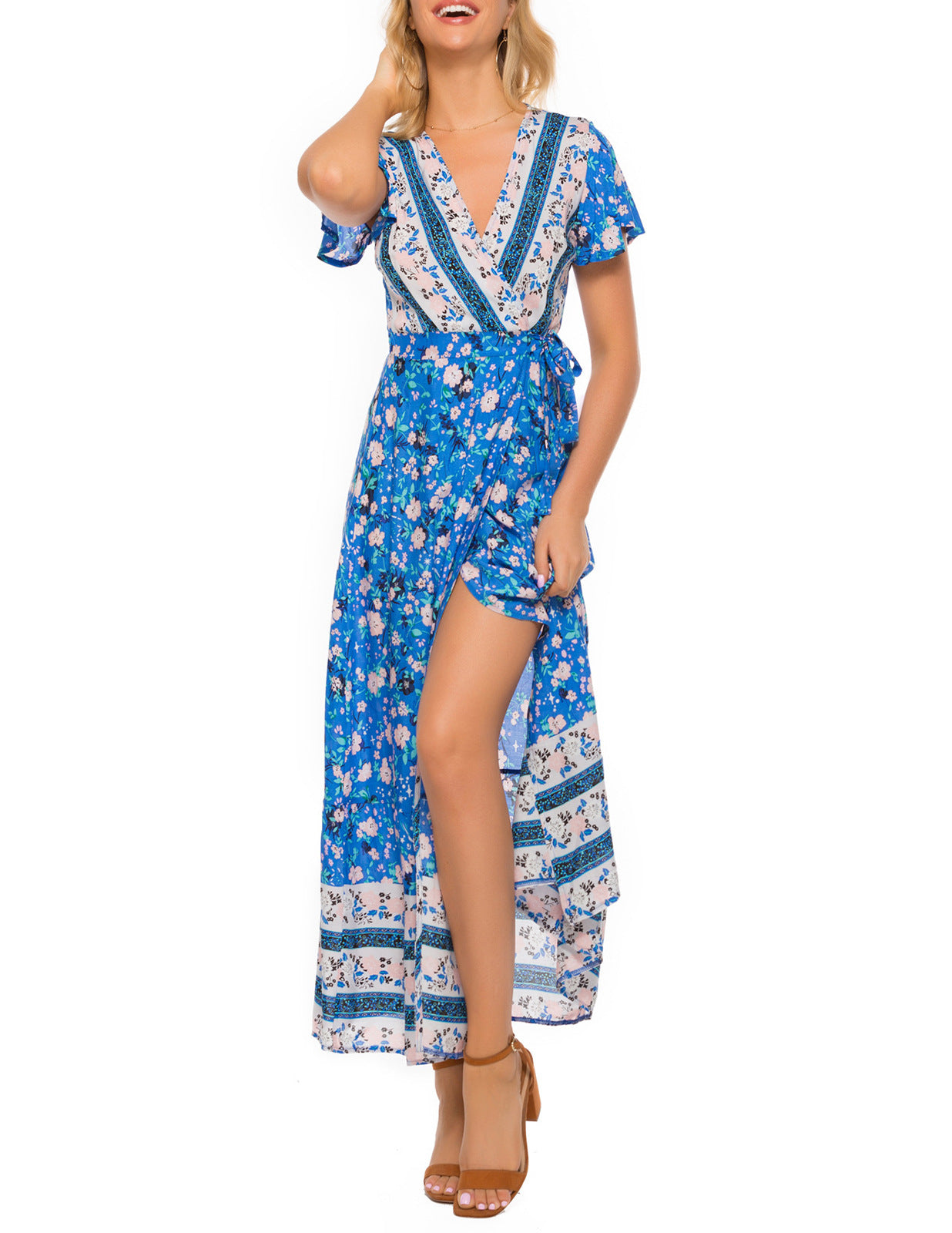 Comfortable Cool Split Bohemian Sexy Print Dress