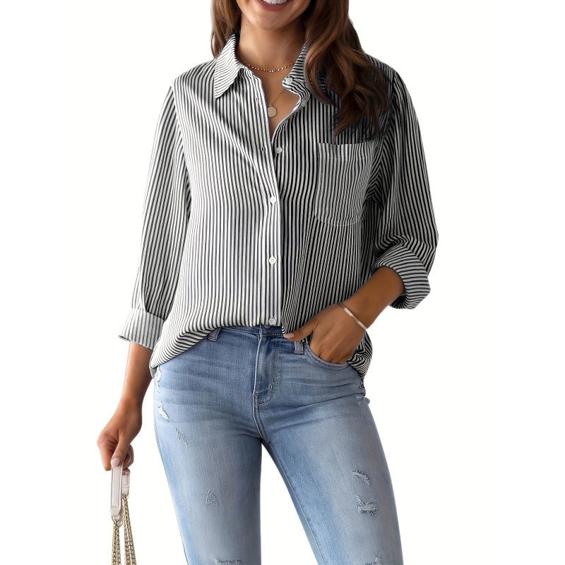 Women's Loose Casual Long Sleeves Shirt Tops