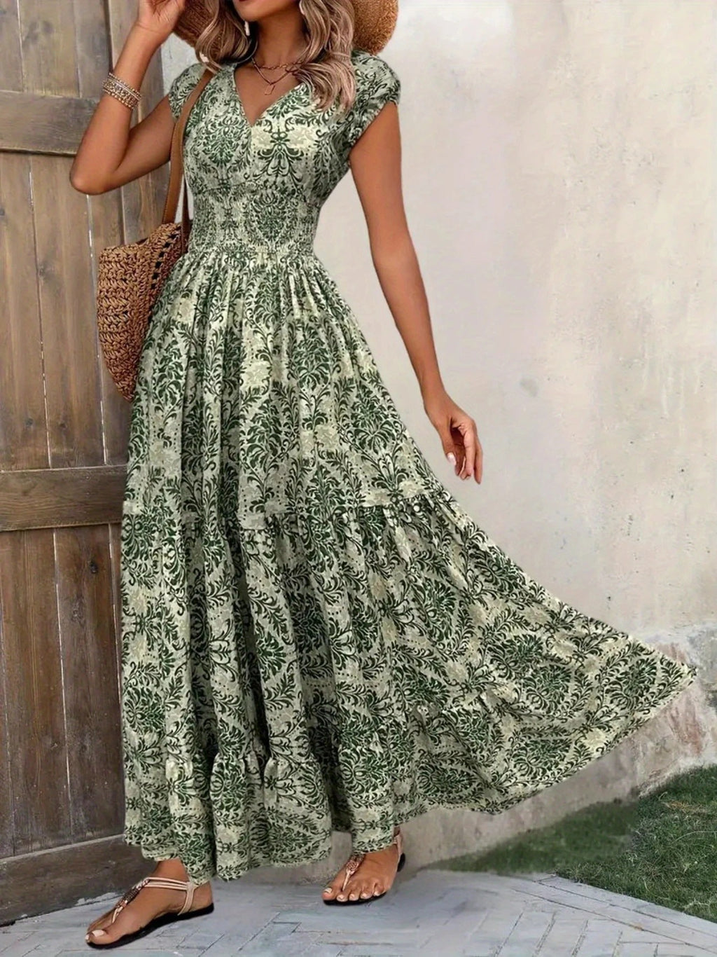 Pretty Classic Trendy Graceful Printed Long Dress