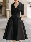 Hour Large Hem Slimming Long Sleeve Dress