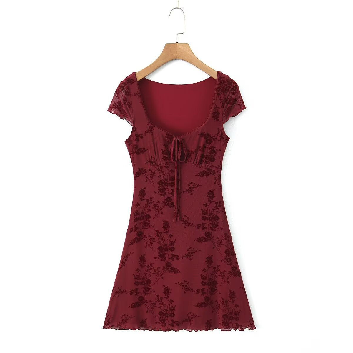 Women's Sexy Collar Winter Waist Slim Fit Tied Dress