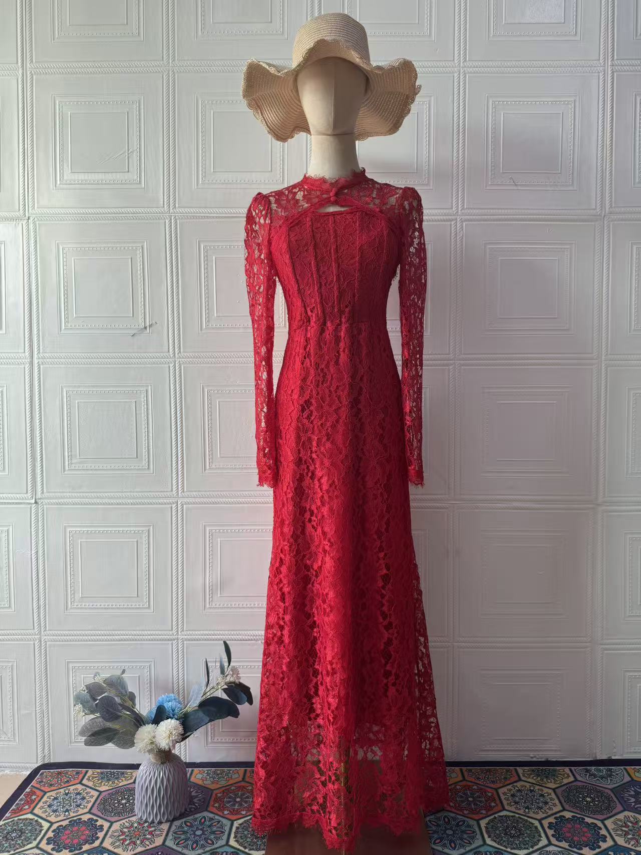 Lace Long Sleeve Autumn Victoria Style Dress