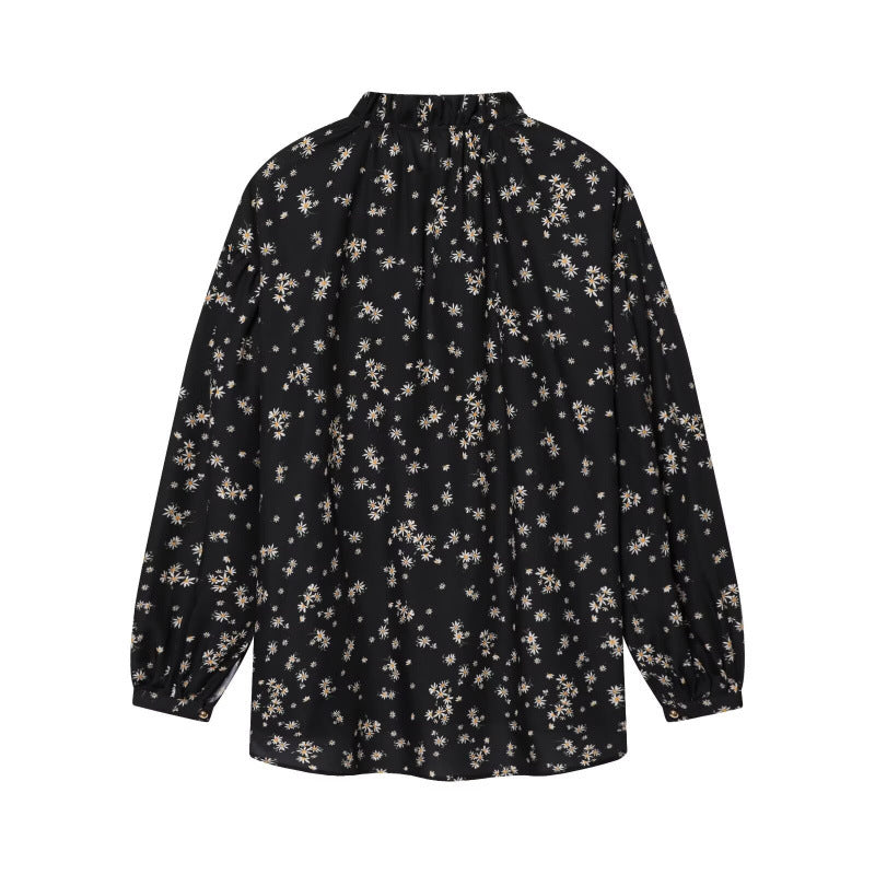 Women's Spring Fashion French Little Daisy Floral Blouse