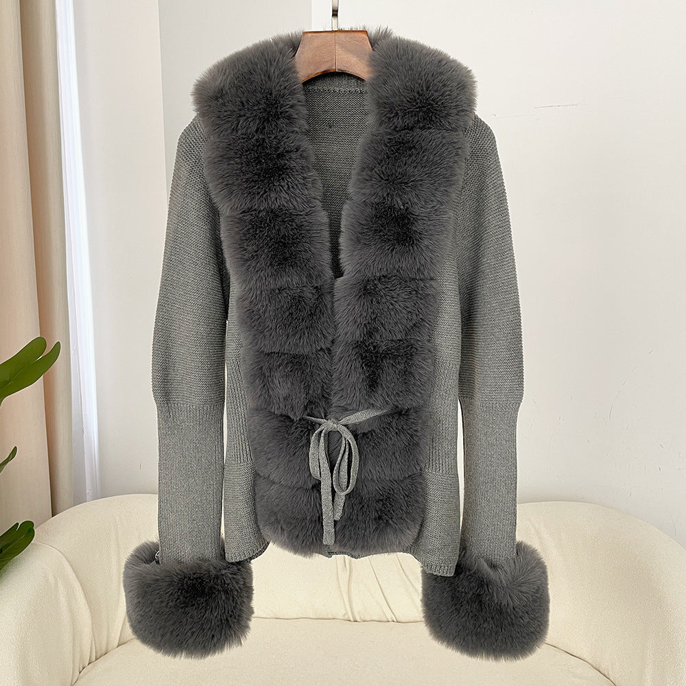 Fashion Beautiful Women's Fur Imitation Fox Coats
