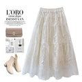Lace Embroidered Four Korean Style Pettiskirt Gentle Mesh Skirt
