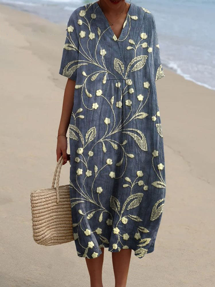 Innovative Women's Casual Floral Print Sleeve Dress