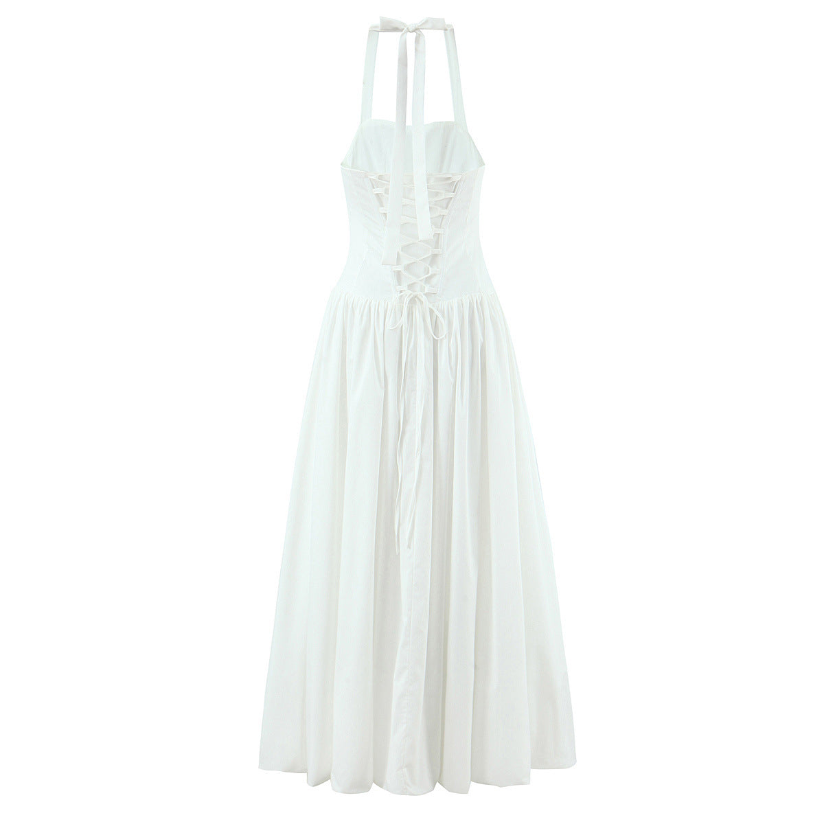Beautiful Vacation Tight Waist Slimming Slit Fishbone Dress