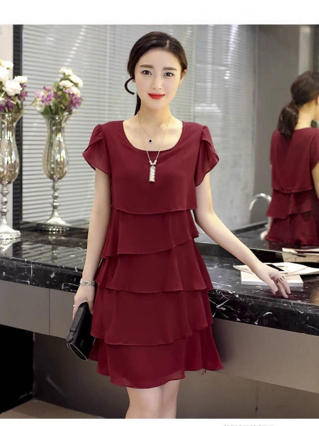 Women's Summer Sleeve Fashion Style Midi Skirts
