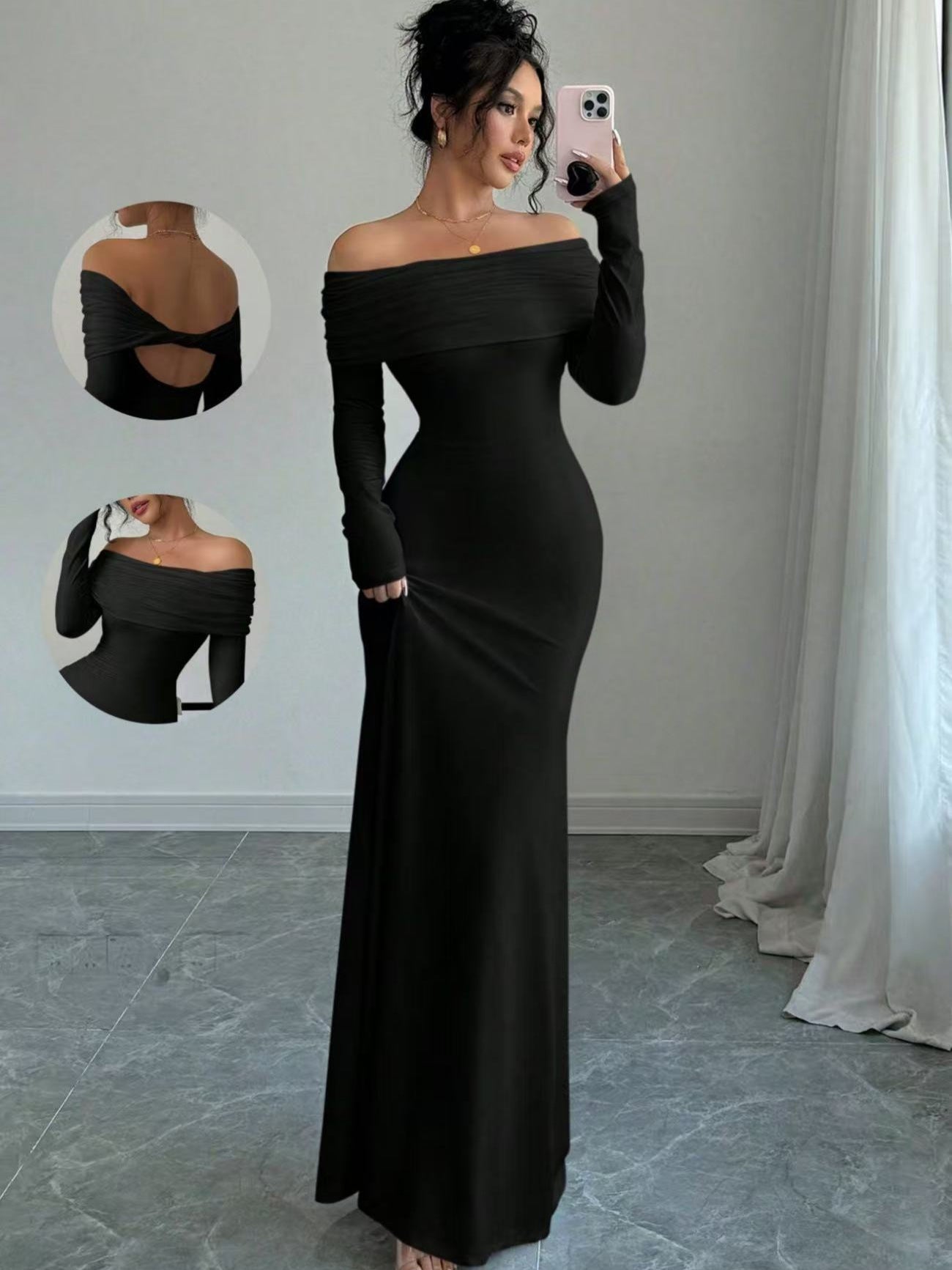 Women's Autumn Fashion Slim Temperament Sexy Sheath Clothing