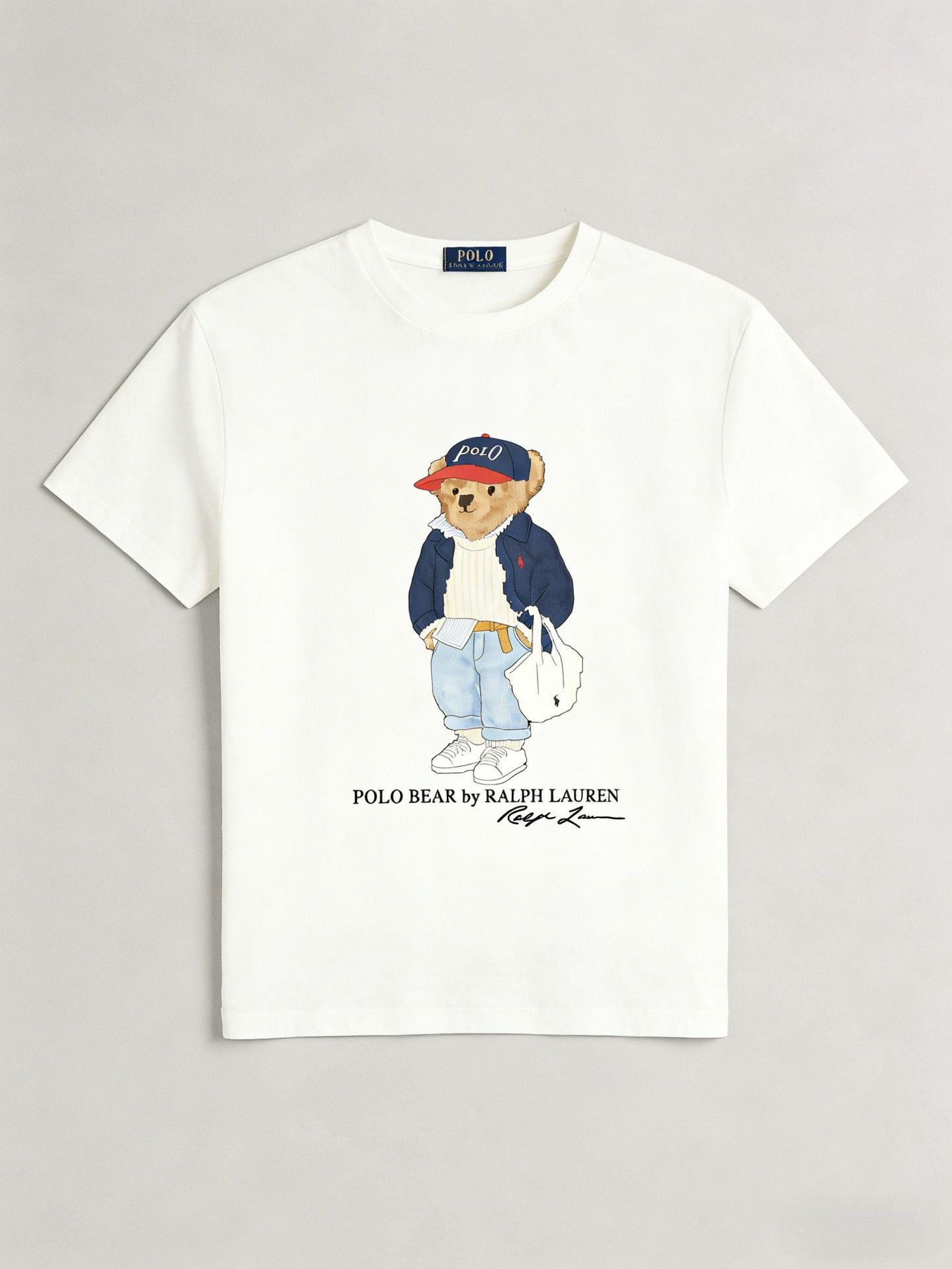 Women's Casual Bear Printed Summer Round Neck Women's T-shirt