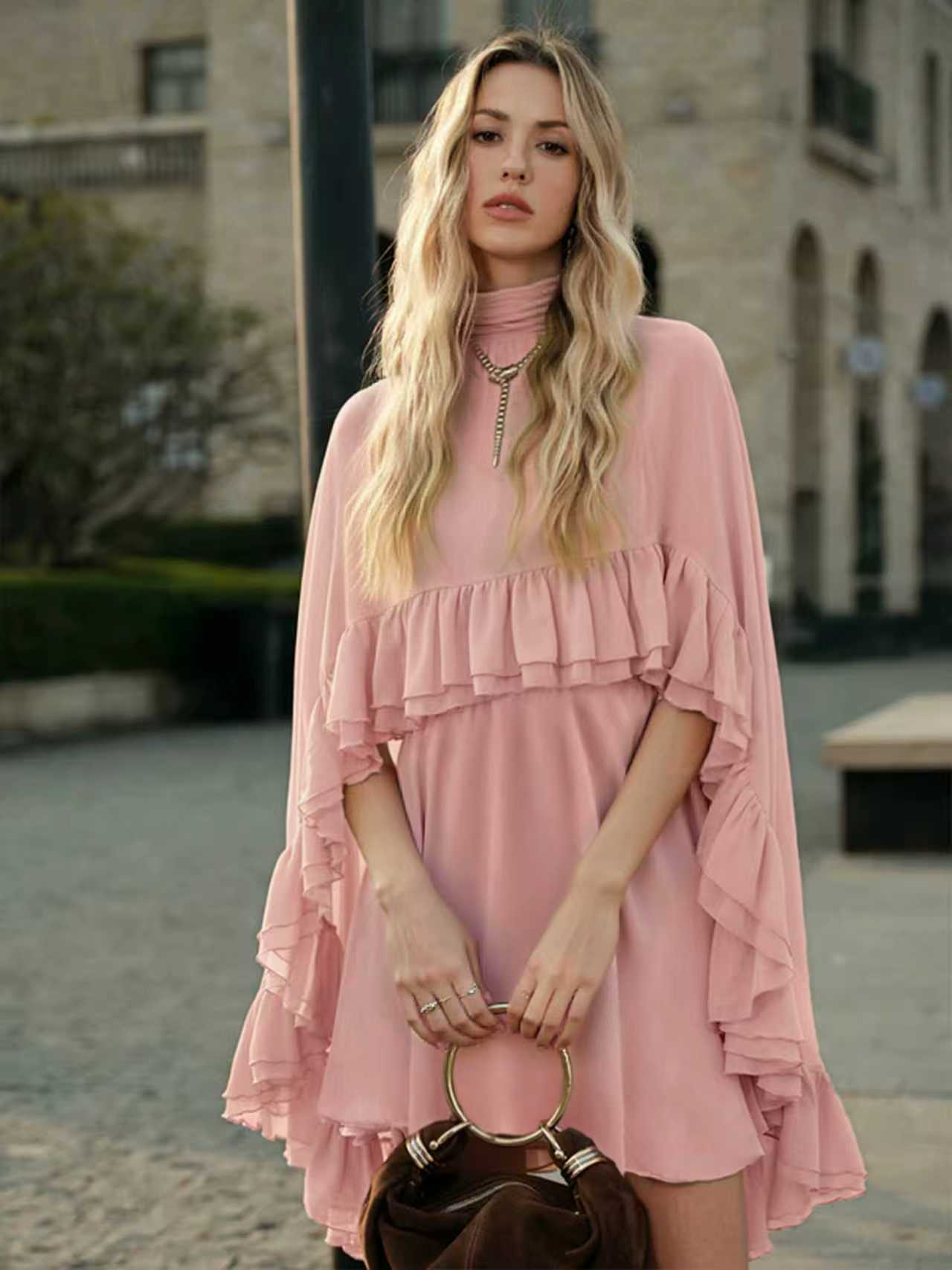 Elegant Chiffon Fashion Inner Match Strap Dress
