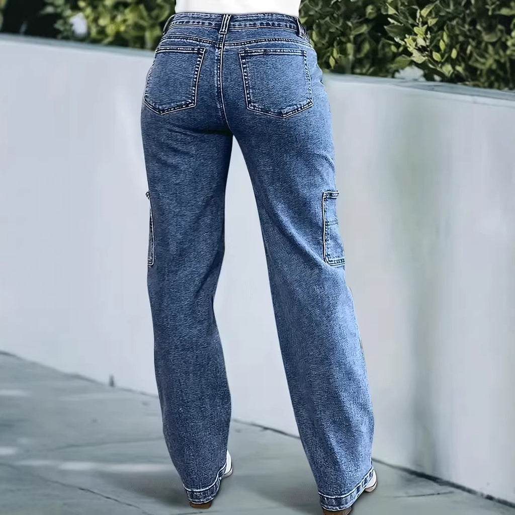 Glamorous Stylish Women's Stretch Denim Overalls Women's Jeans
