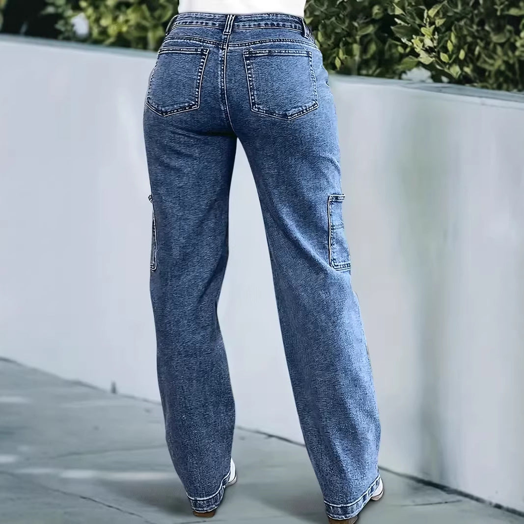 Glamorous Stylish Women's Stretch Denim Overalls Women's Jeans