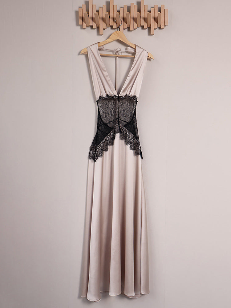 Charming Women's Long Sexy Lace Stitching Clothing