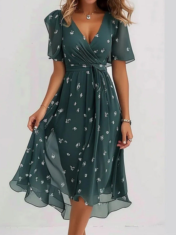 Women's Summer Loose Casual Floral Printed Dress