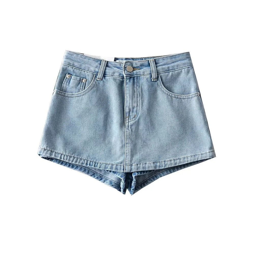 Summer Fashion Hot Sexy Washed Denim Half Body Miniskirt Skirt