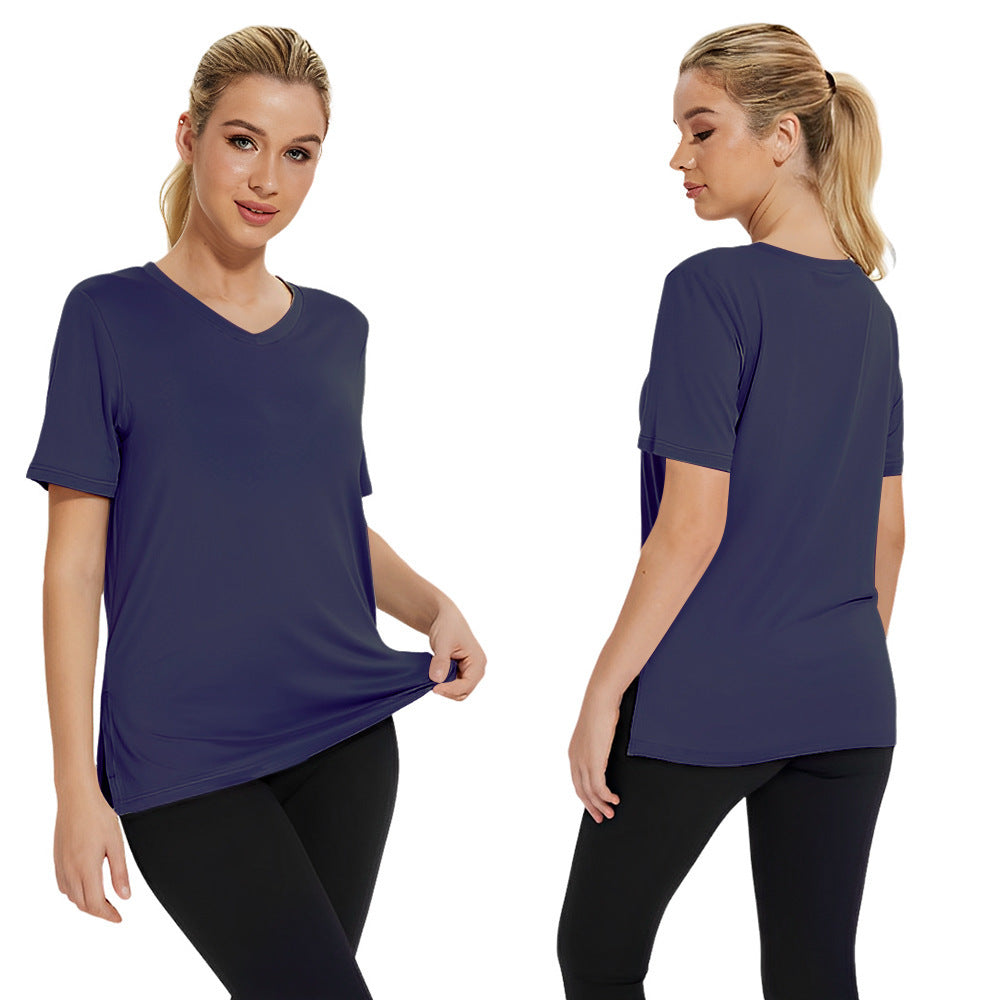 Women's Simple Fashion Pure Color Loose Split Clothing