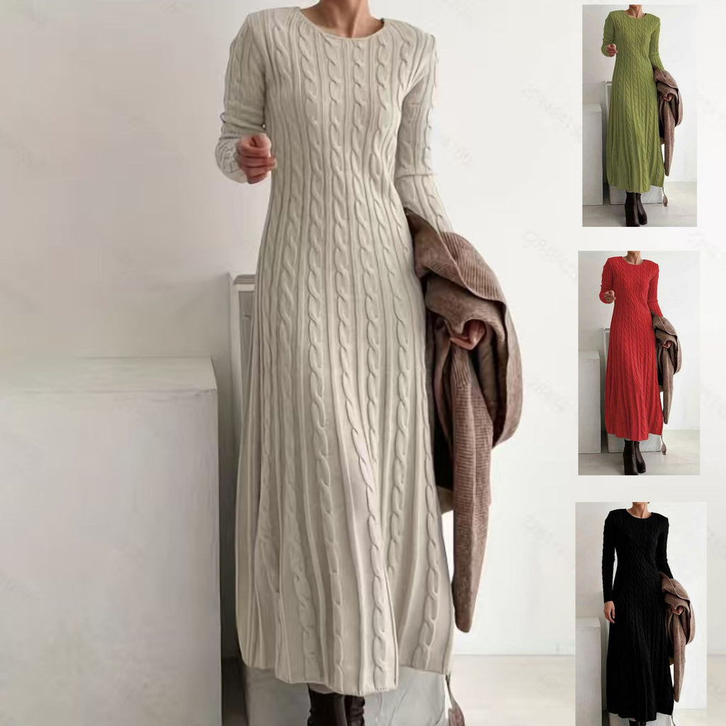 Knitted Slim Round Neck Long Inner Skirts
