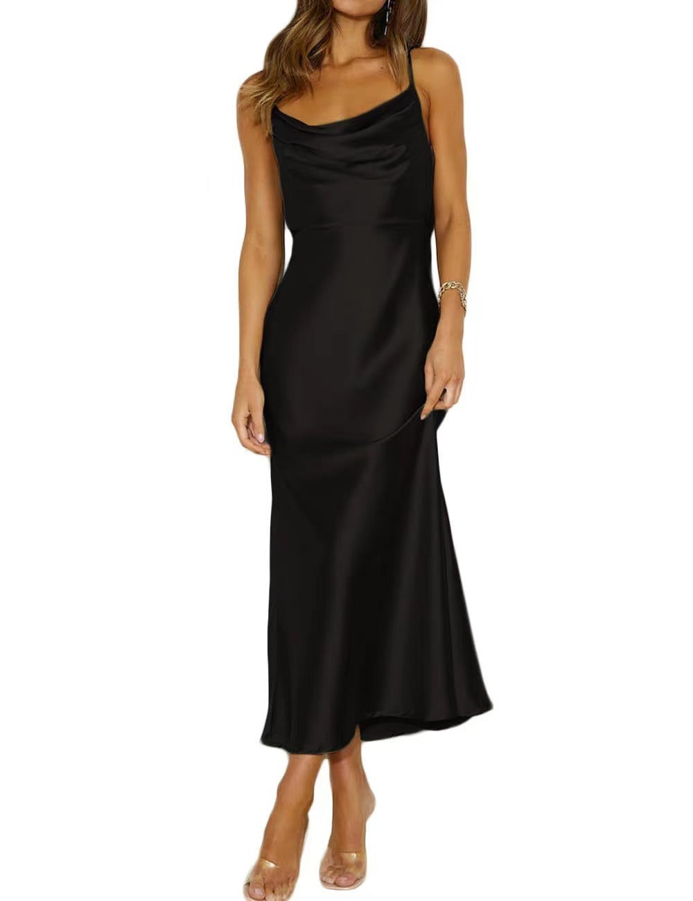 Innovative Sexy Camisole Party Satin Gown Dress