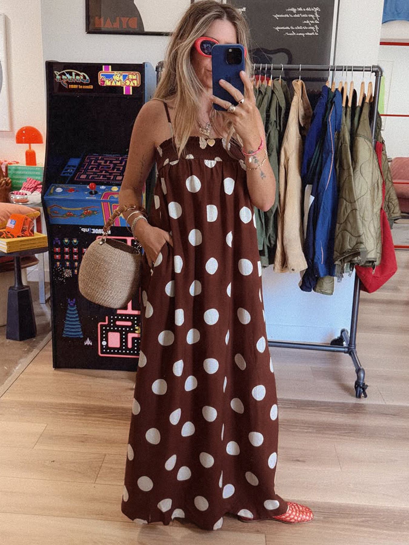 Women's Summer Polka Dot Printed Long For Dress