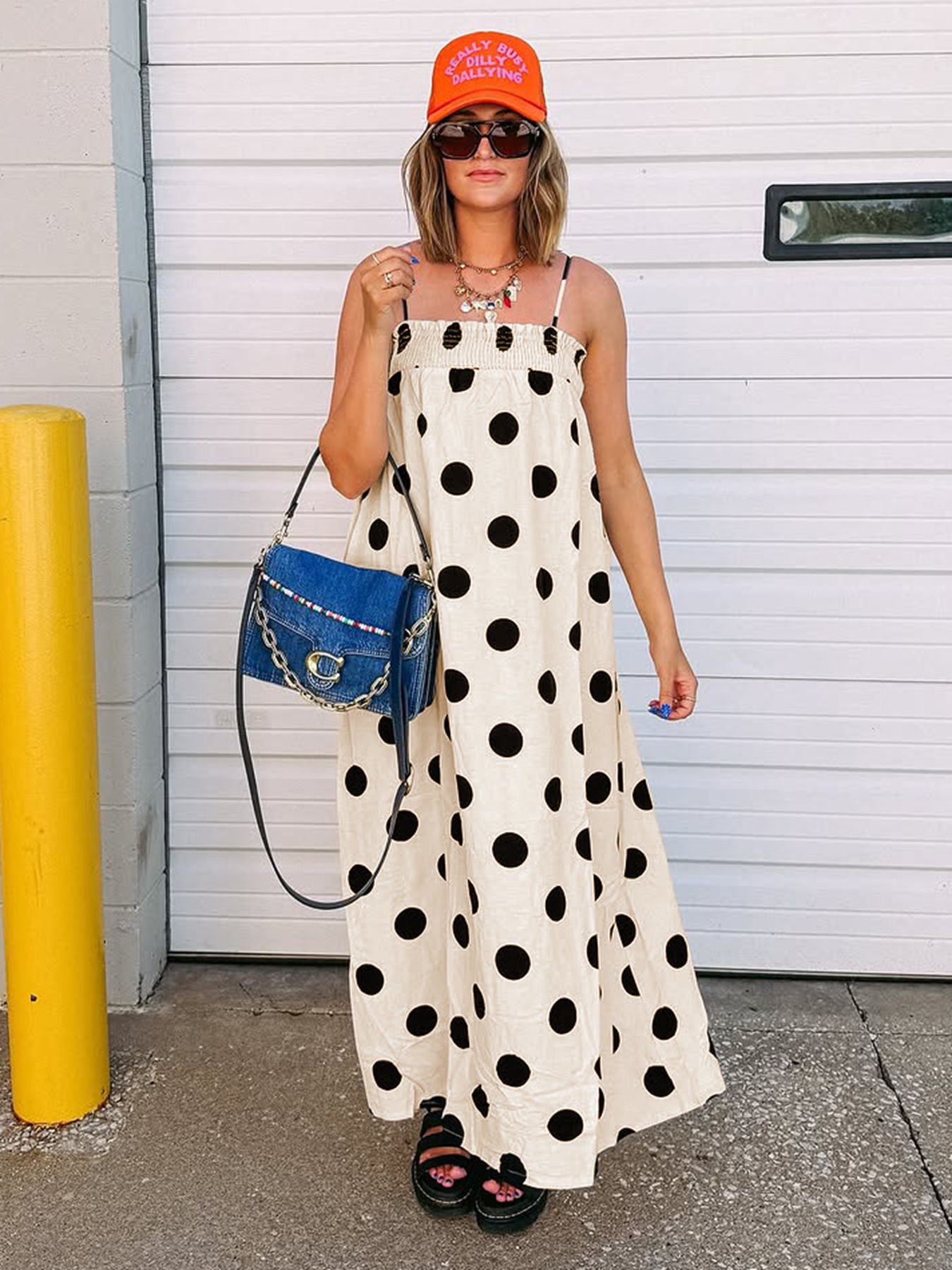 Women's Summer Polka Dot Printed Long For Dress