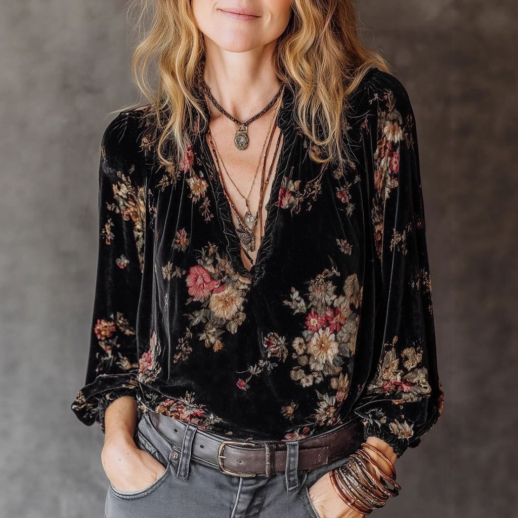 Pretty Women's Loose Long Sleeve Outside Blouse