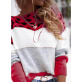 Women's Print Crew Neck Casual Pullover Long Sleeve Bottoming Knitwear