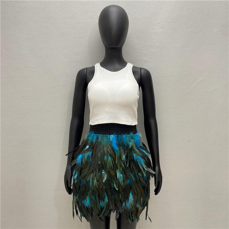 Classic Women's Feather Color Masquerade Fashion Skirts