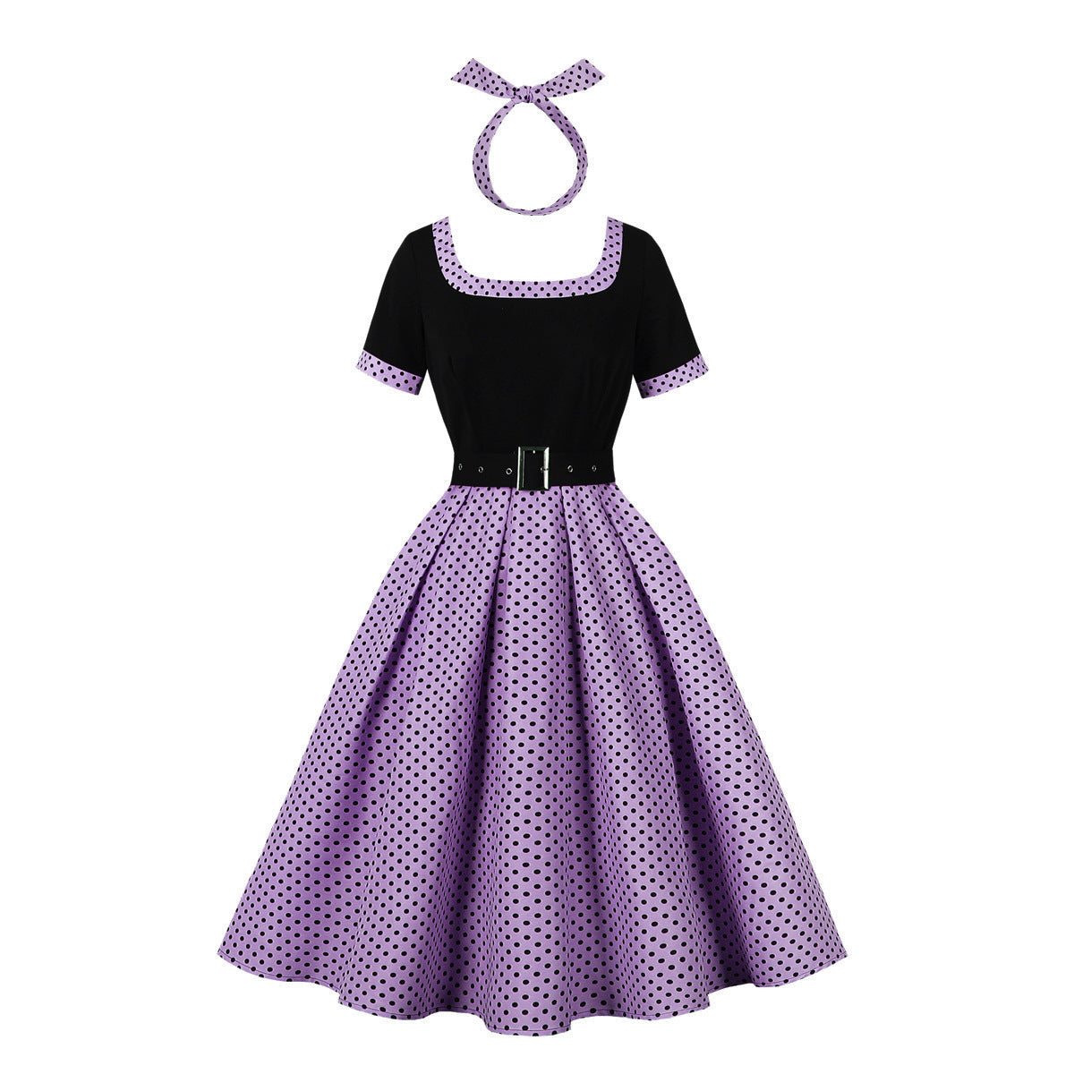 Women's Elegant Retro Party Court Polka Dot Dress