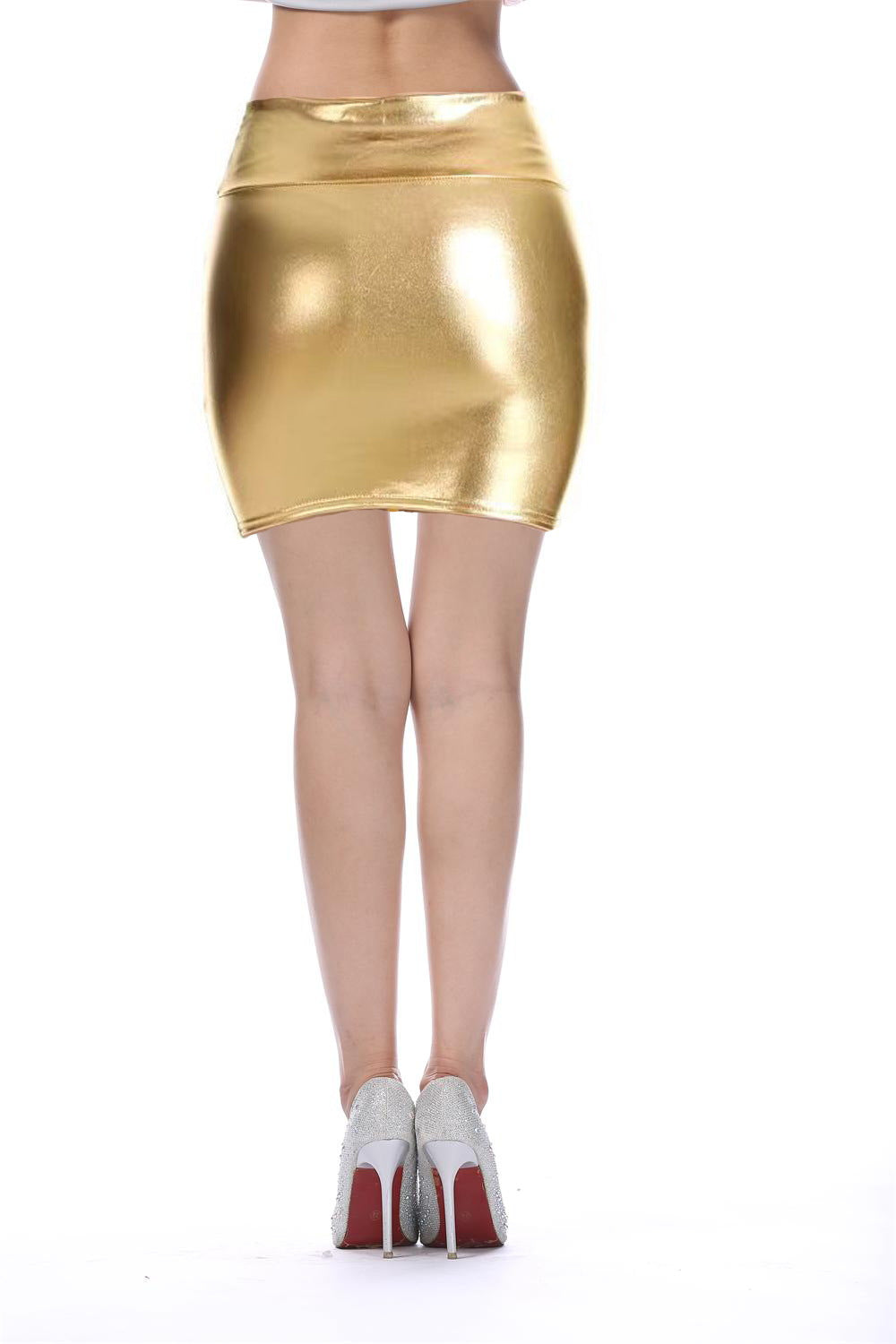 Women's Colorful Metal Hip Fashionable Elegant Nightclub Skirt