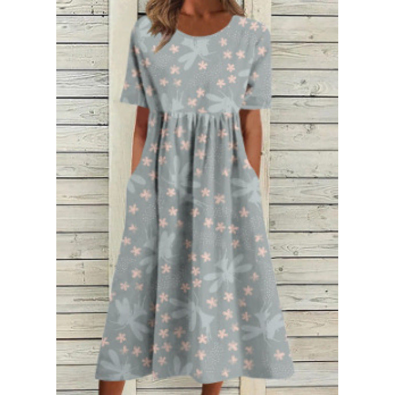 New Women's Summer Loose Fashion Printing Dress