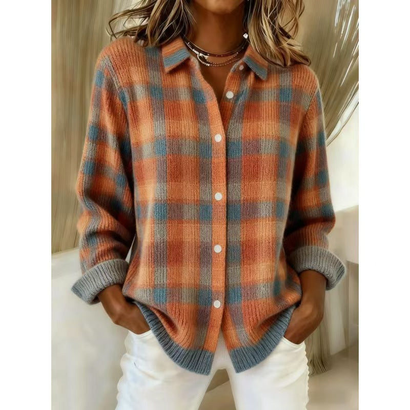 Women's Long-sleeved Winter Large Lapel Effect Inner Cardigans