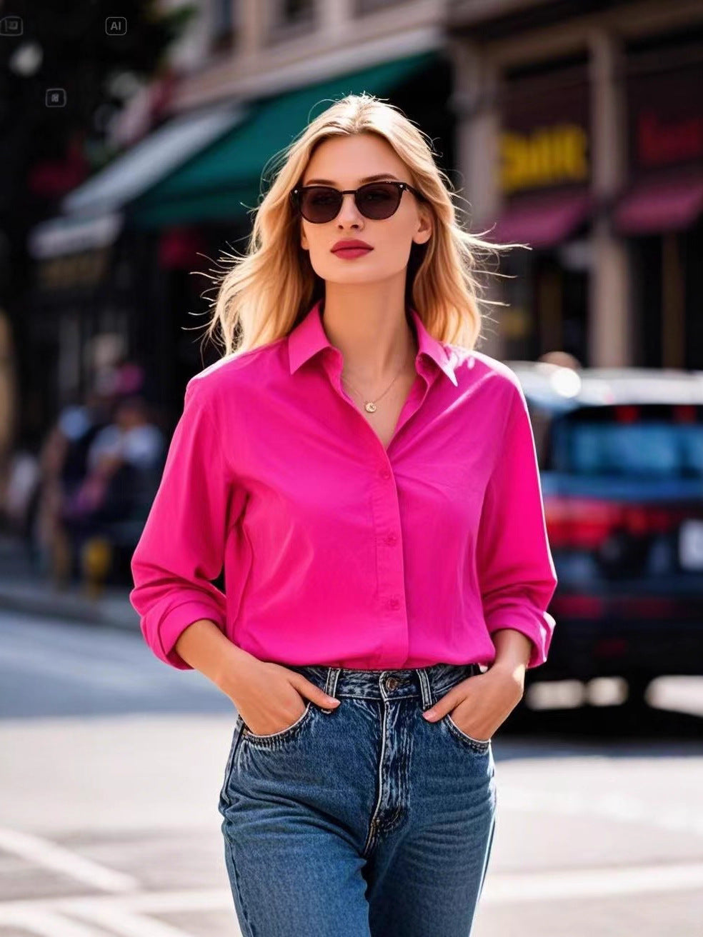 Women's Simple Wear Shirt Long Sleeve Temperament Work Clothes Blouse