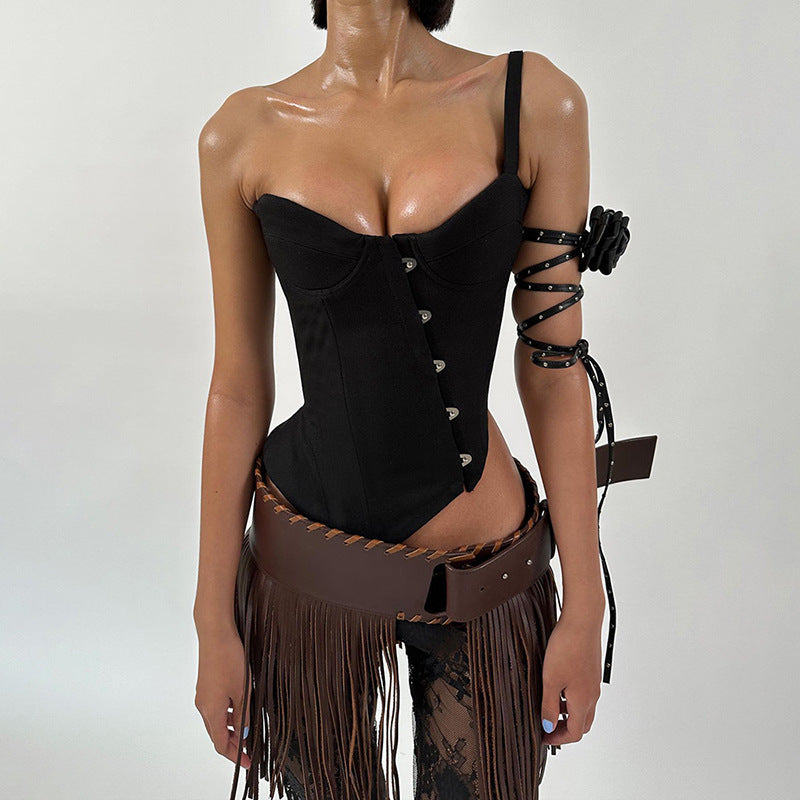 Women's Belly Contracting Court Corset Tights Steel Tops