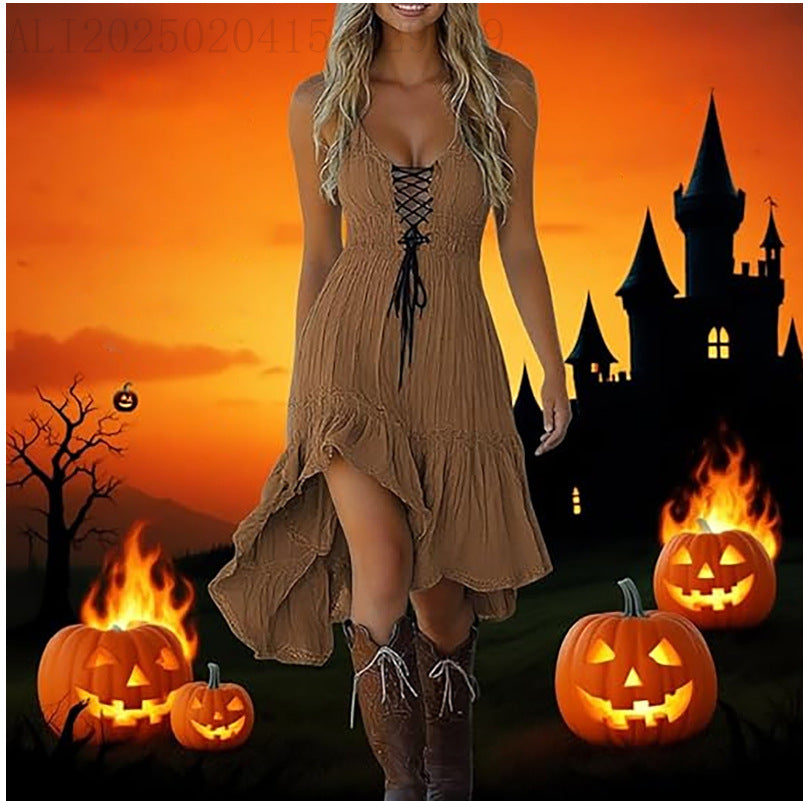 Women's Vintage Gothic Holiday Casual Drawstring Lace Coats