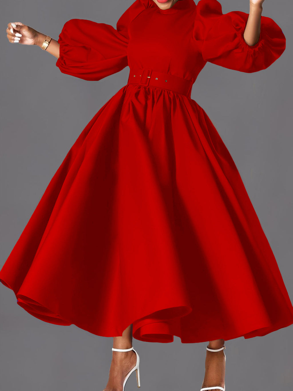 A- Line Shirt With Pockets Belt Skirts