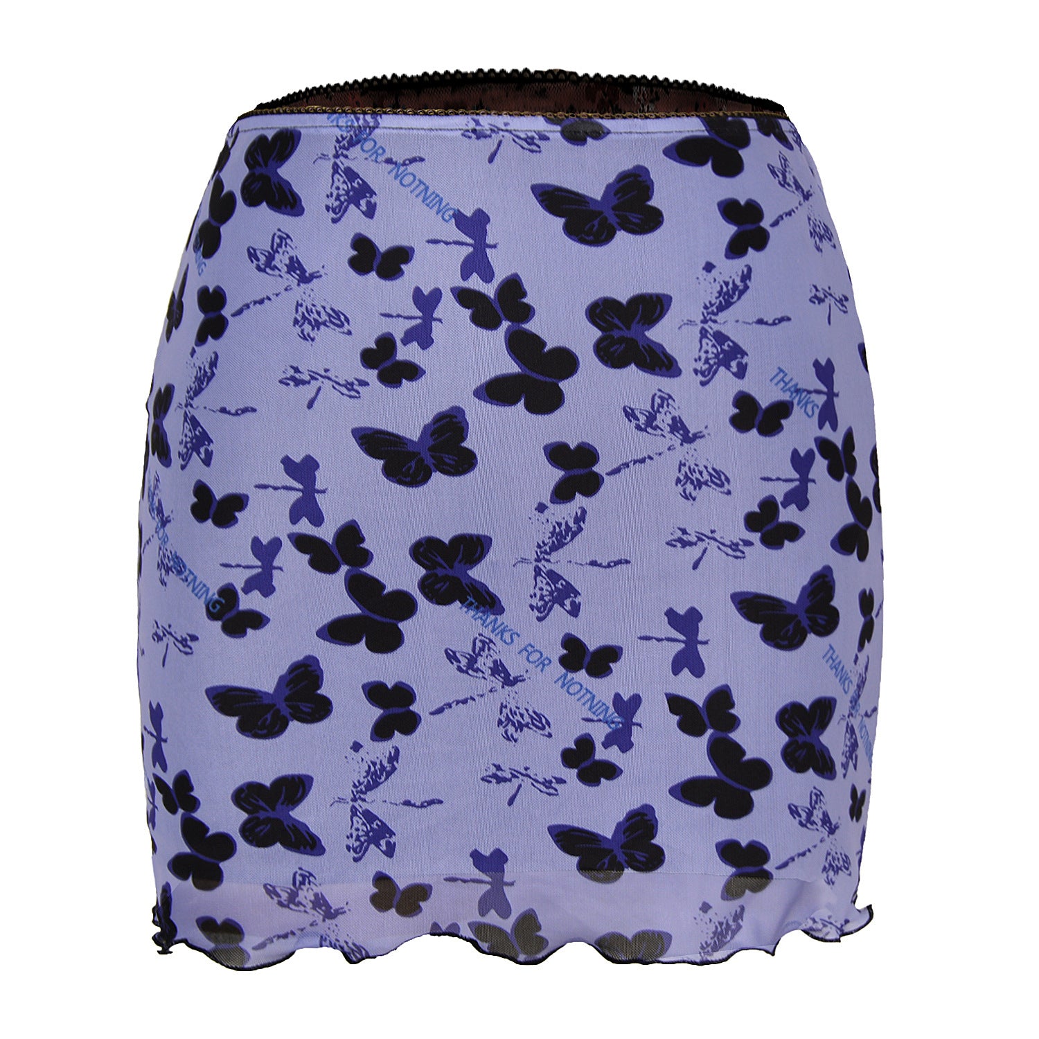 Women's Printed Tulle High Waist Slim Hip Skirts
