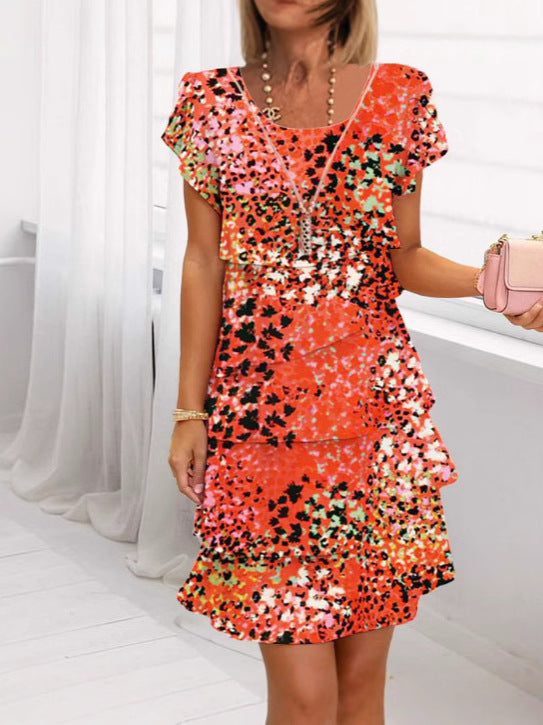 Women's Summer Sleeve Fashion Style Midi Skirts
