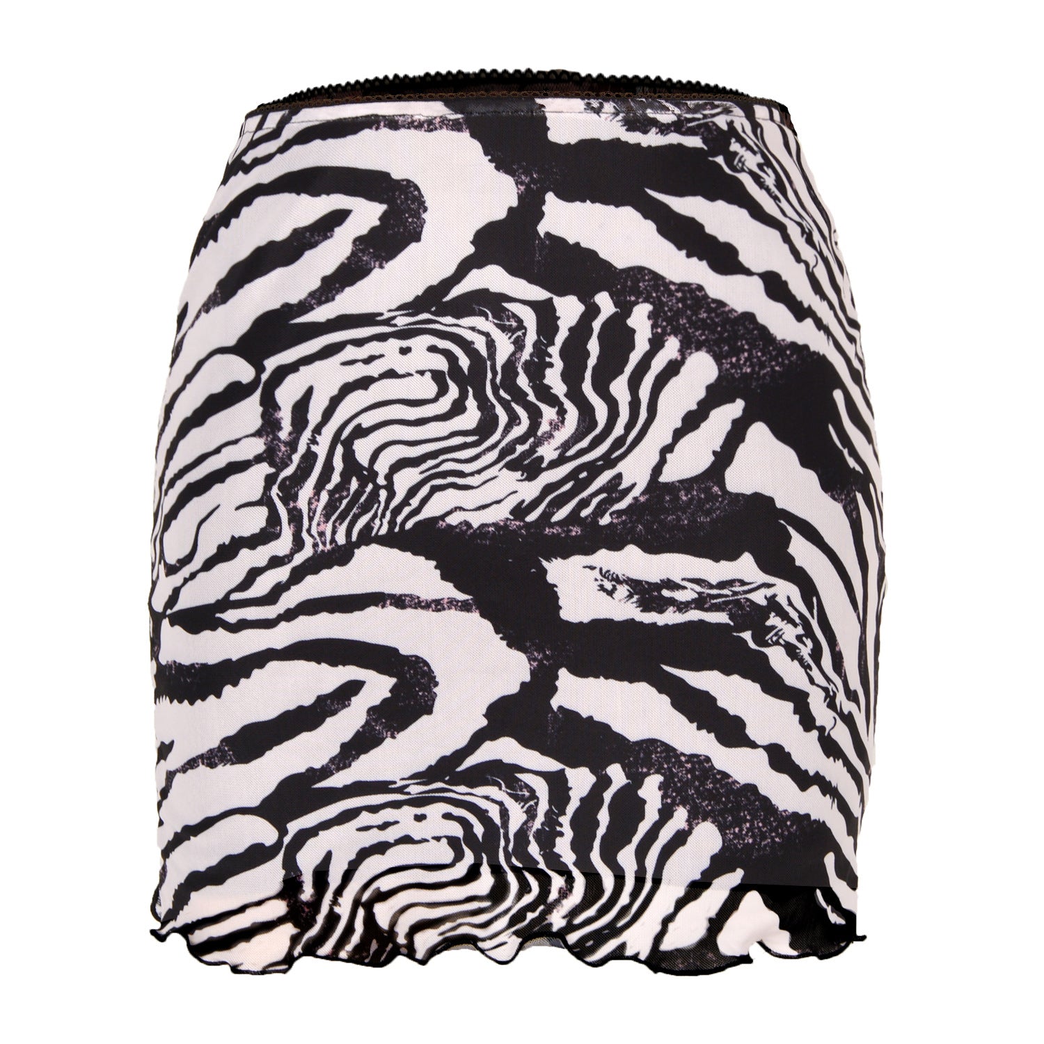 Women's Printed Tulle High Waist Slim Hip Skirts