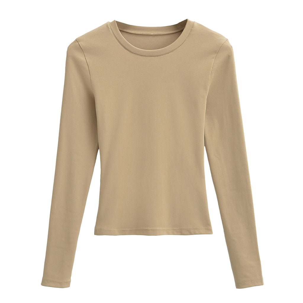 Hot Simple Basic Casual Round Neck Women's T-shirt