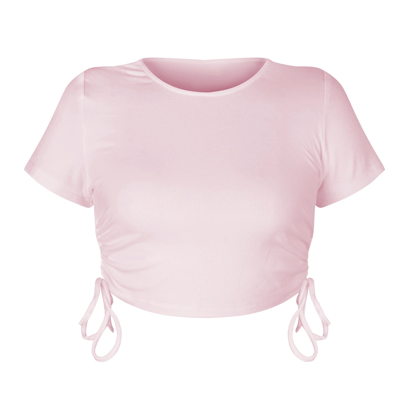 Women's Desire Style Drawstring Strap Shoulder Slimming Design Tops