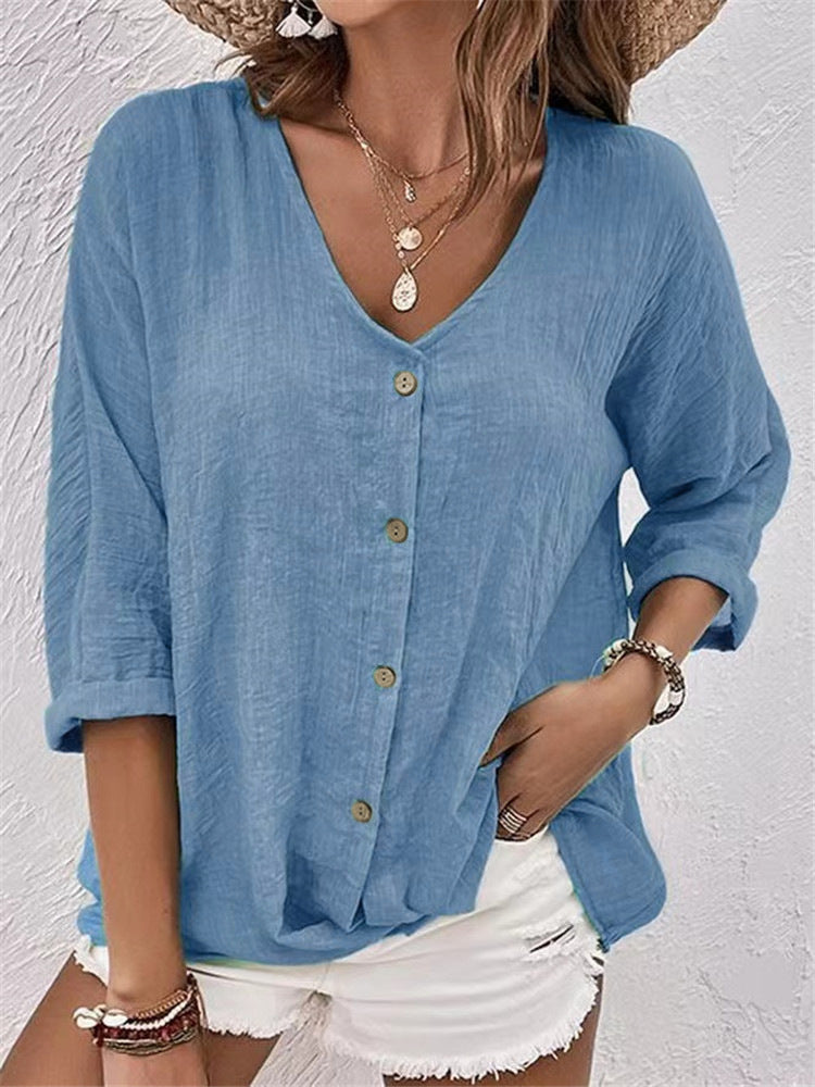 Women's Pullover Long Sleeve Loose Shirt Casual Tops