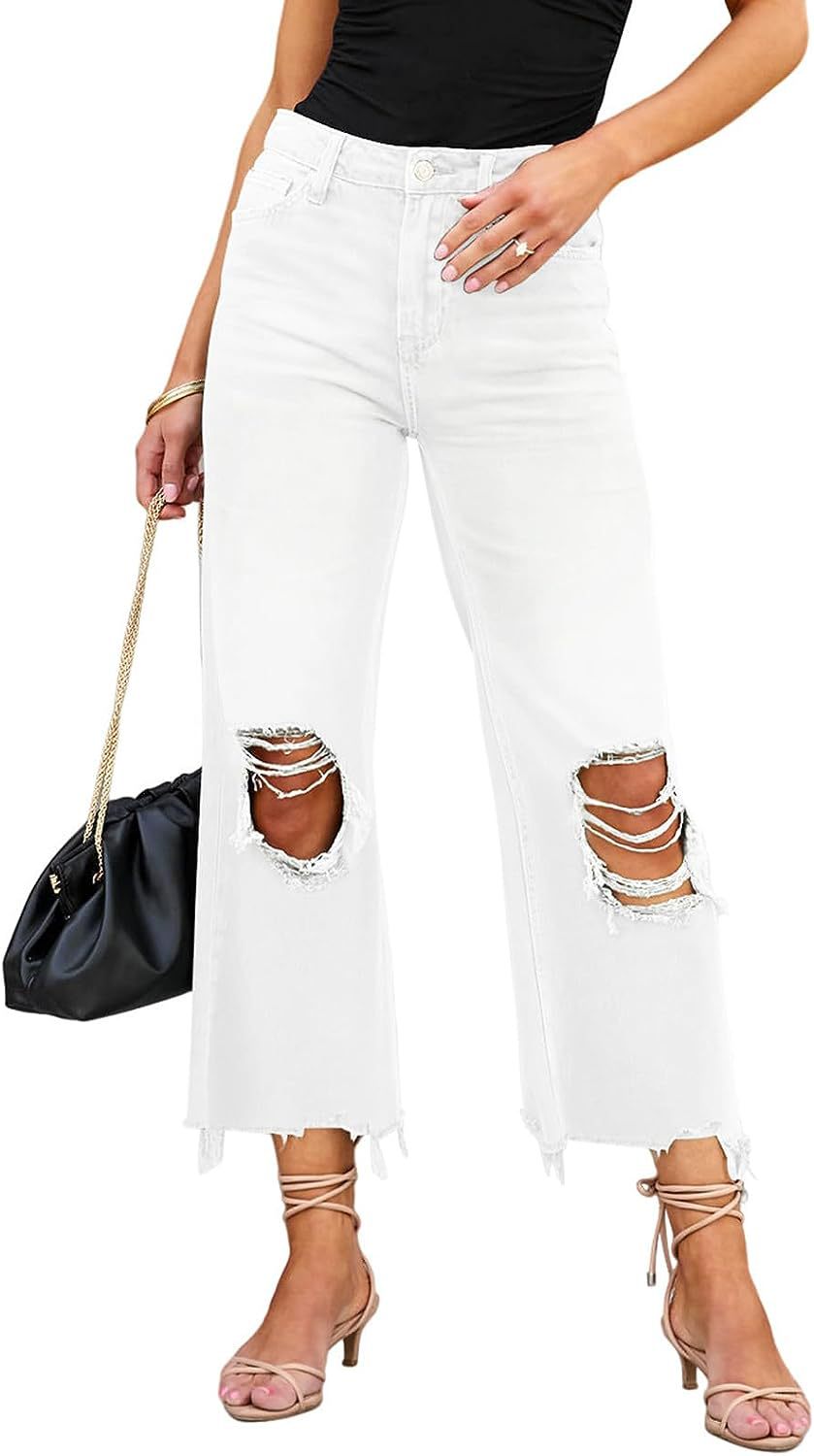 Women's High Quality Ripped Straight Loose Jeans