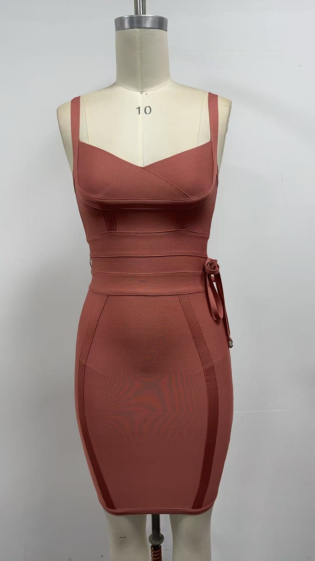 Bandage One-piece Lady's Belt Sexy Sheath Skirts