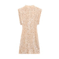 Winter Fashion French Strap Padded Shoulder Beads Dress