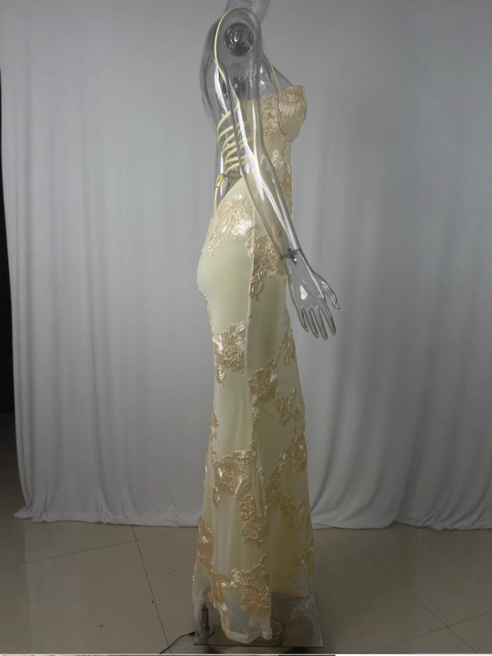 Women's Summer Sexy Slim Hip Backless Elegant Dress