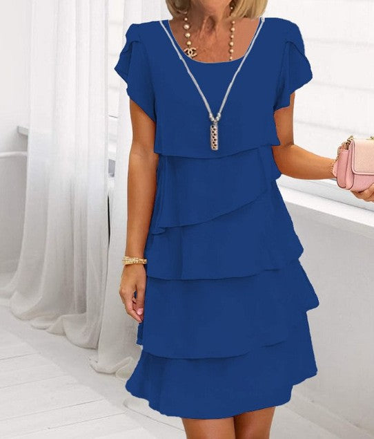 Women's Summer Sleeve Fashion Style Midi Skirts
