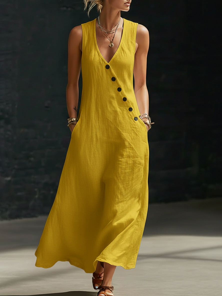 Elegant Women's Summer Holiday Casual Sleeveless Dress