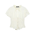 Women's Fashion Casual Bowknot Decoration Construction Tops