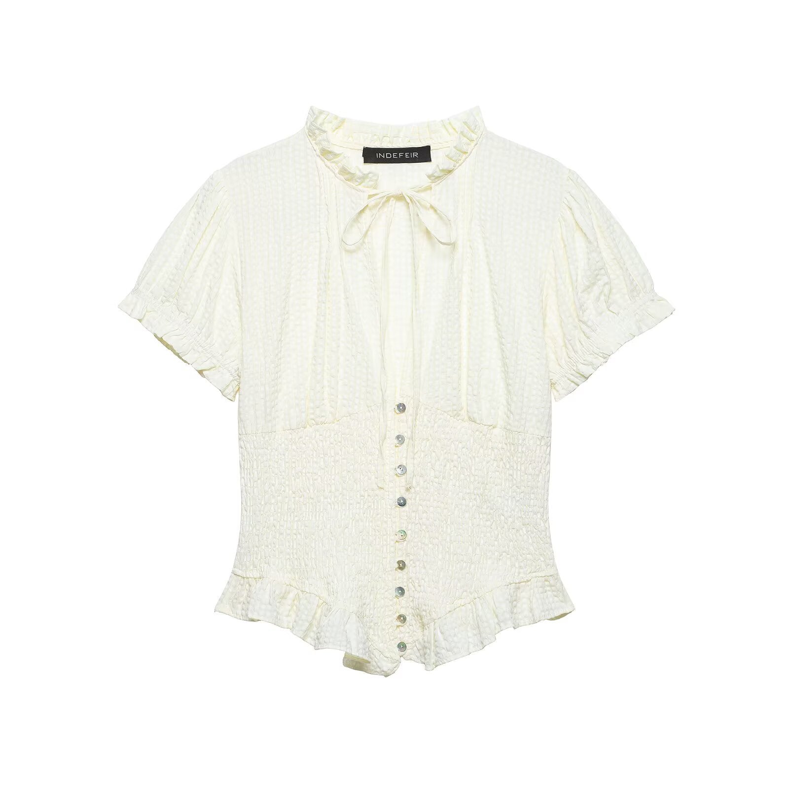 Women's Fashion Casual Bowknot Decoration Construction Tops